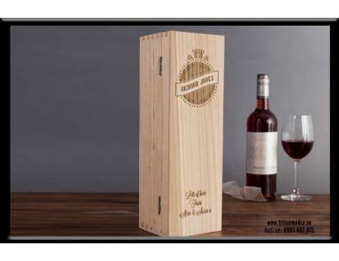 Thiết kế hộp đựng rượu bằng gỗ